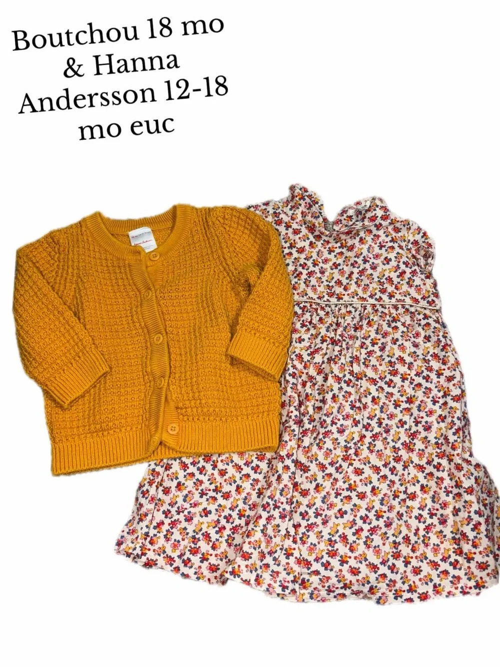 Boutchou dress & Hanna Andersson cardigan